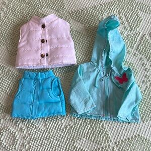Battat Doll Jackets (2) and Ganz Jacket (1)